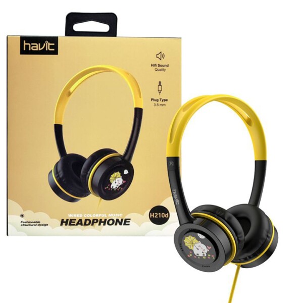 Auriculares Tipo Vincha Con Cable Havit Infantil H210d AURICULAR HAVIT H210D AMARILLO OLT