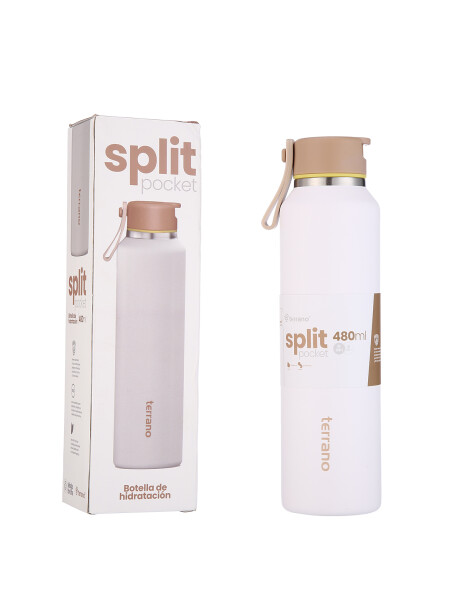 BOTELLA TERMICA SPLIT POCKET 480ML. Blanco