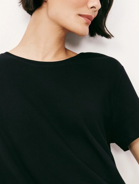 CAMISETA BÁSICA MANGA CORTA NEGRO