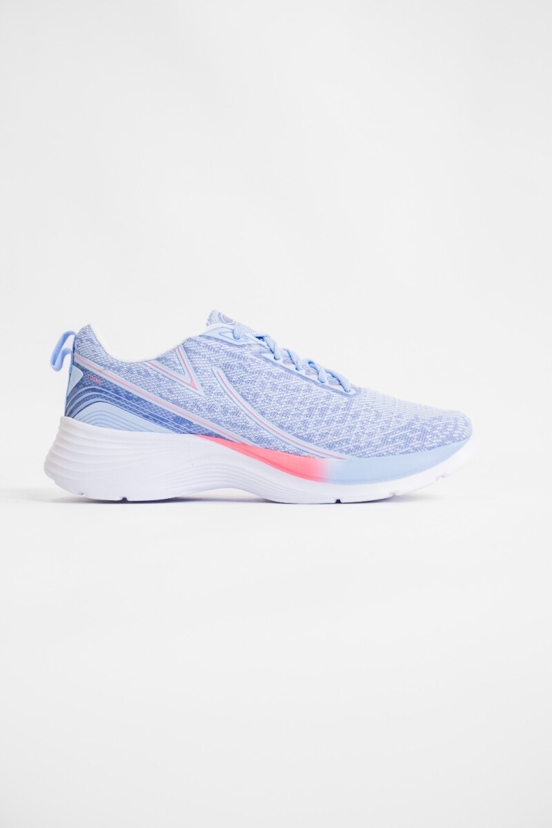 Calzado Deportivo. Celeste y Rosa