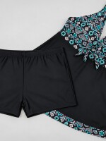 Malla tankini Negro/verde