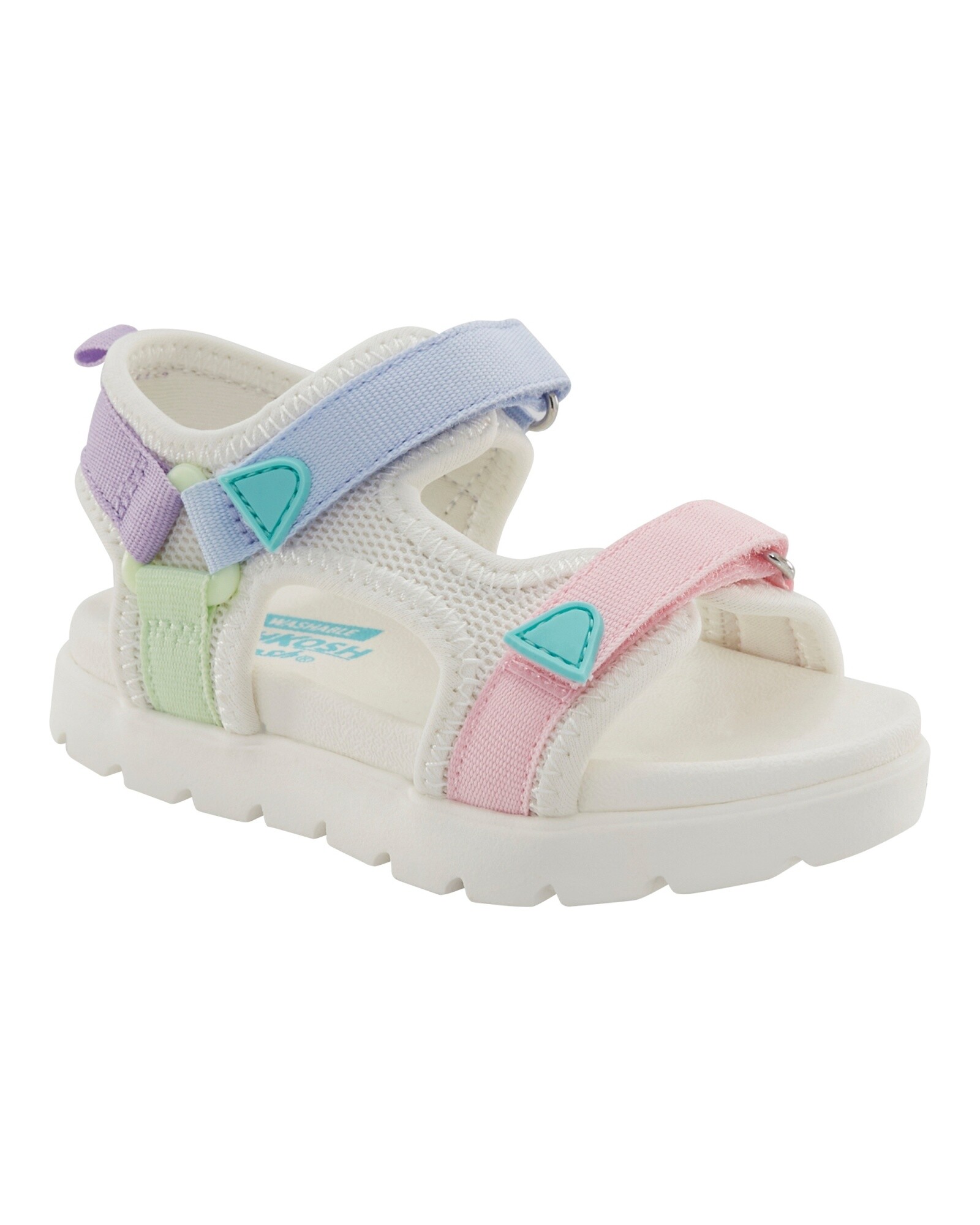 Sandalias casuales, diseño colorblock Sin color