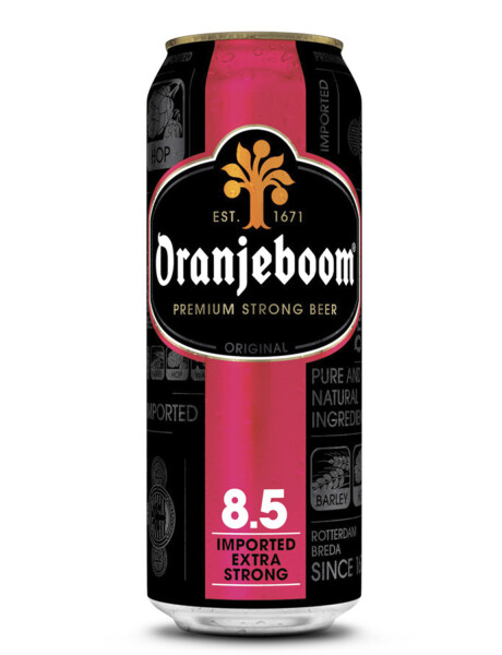 Lata de cerveza Oranjeboom Extra Strong graduación 8.5% de 500cc Lata de cerveza Oranjeboom Extra Strong graduación 8.5% de 500cc