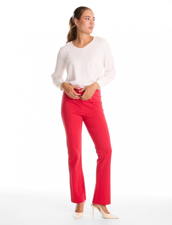 Pantalon Pespunte ROJO