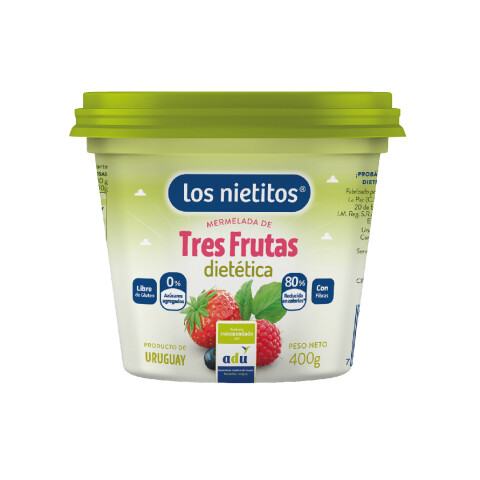 Mermelada Tres Frutos Sin Azúcar Los Nietitos 400g Merm Diet 3frut 400g Los Nieti