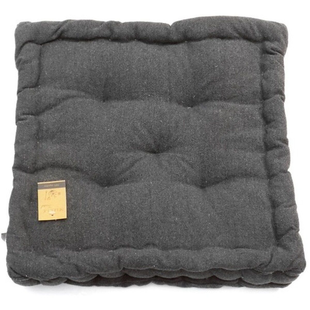 Almohadón Tatami Selecta en algodón 40x40cm - Gris oscuro 