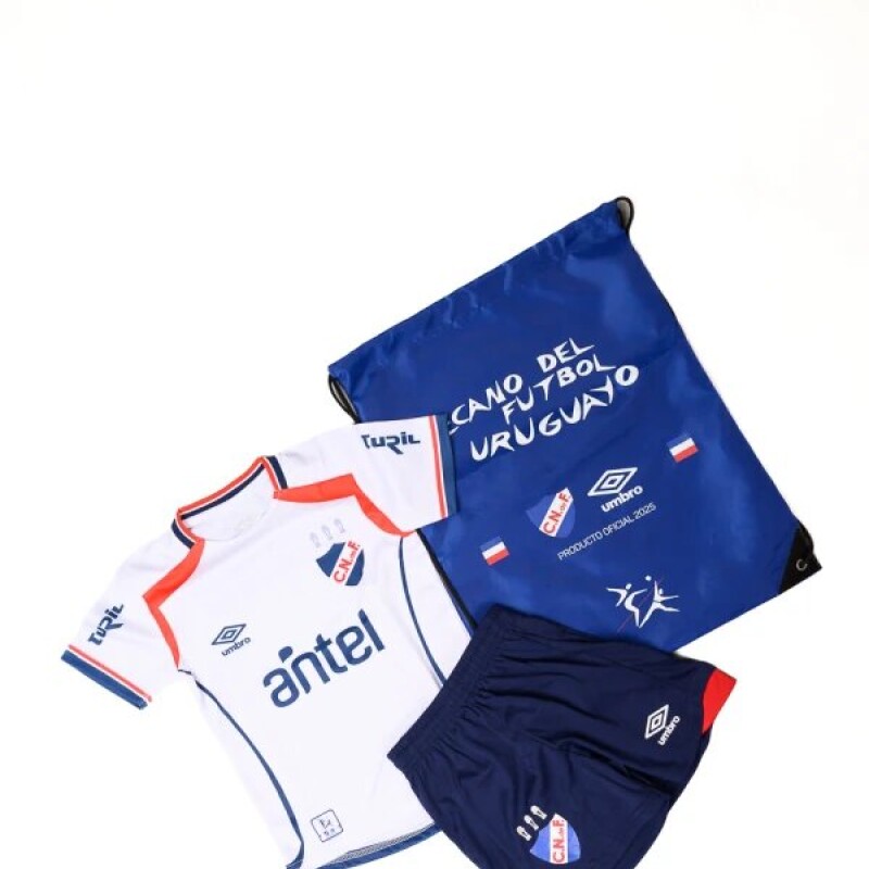 Conjunto Junior Set Camiseta Oficial Oficial 2025 de Niños Blanco