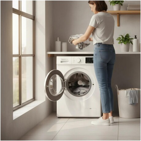 LAVARROPAS HOGARON CAPACIDAD 6KG CARGA FRONTAL Lavarropas HOGARON LHOG6T 1900W Carga Frontal Capacidad 6Kg 16 Programas De Lavado - White