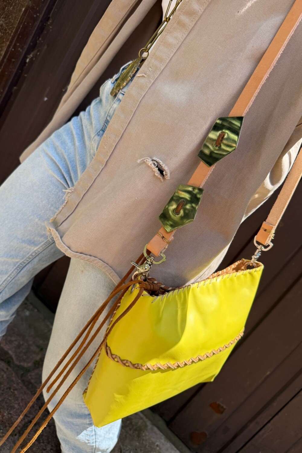 Jewel Envelope Bag Pistacho