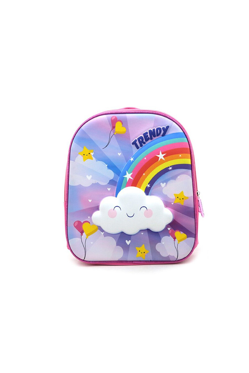 Mochila 3D arcoíris Rosado