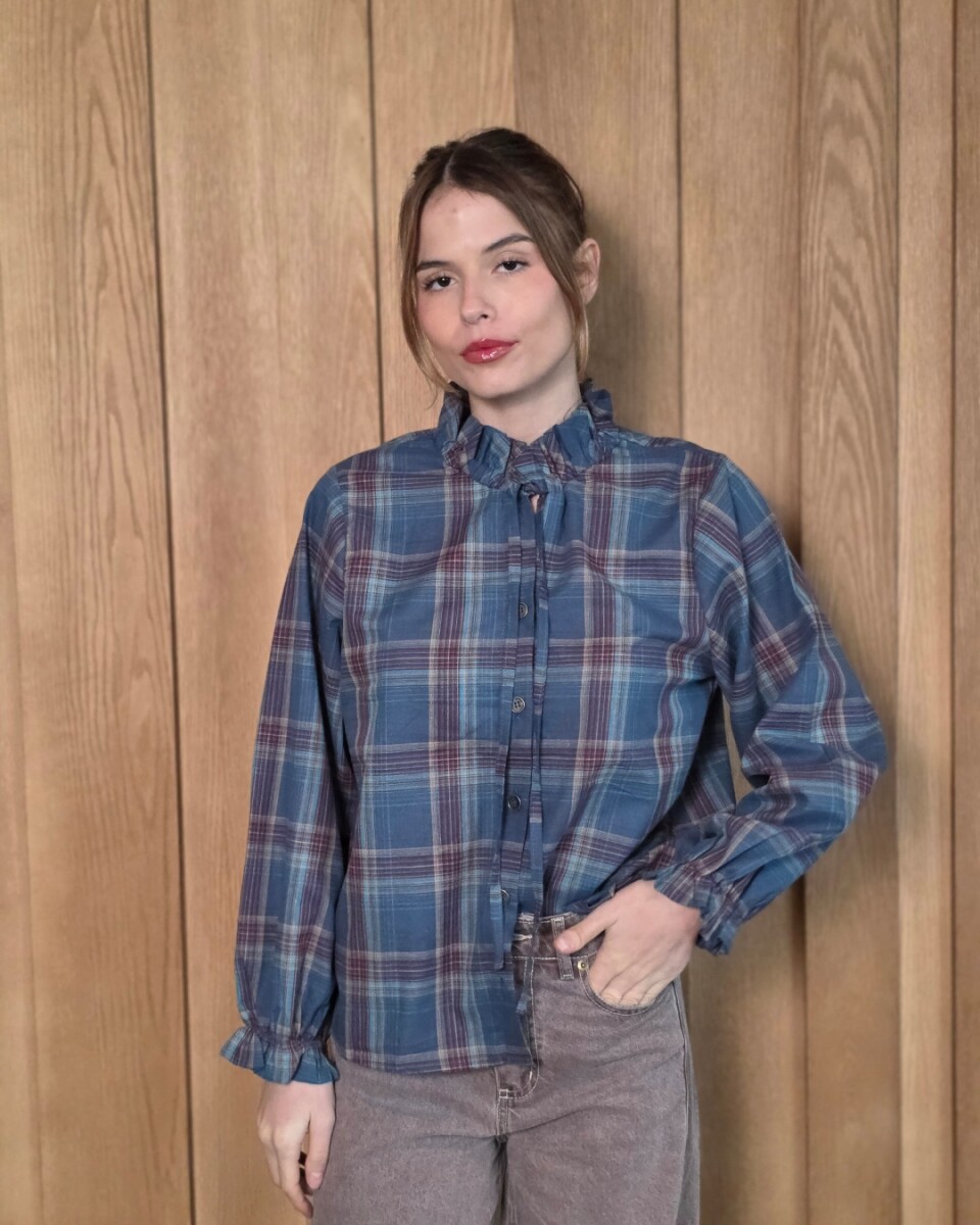 Camisa Allegra - Escoces Azul 