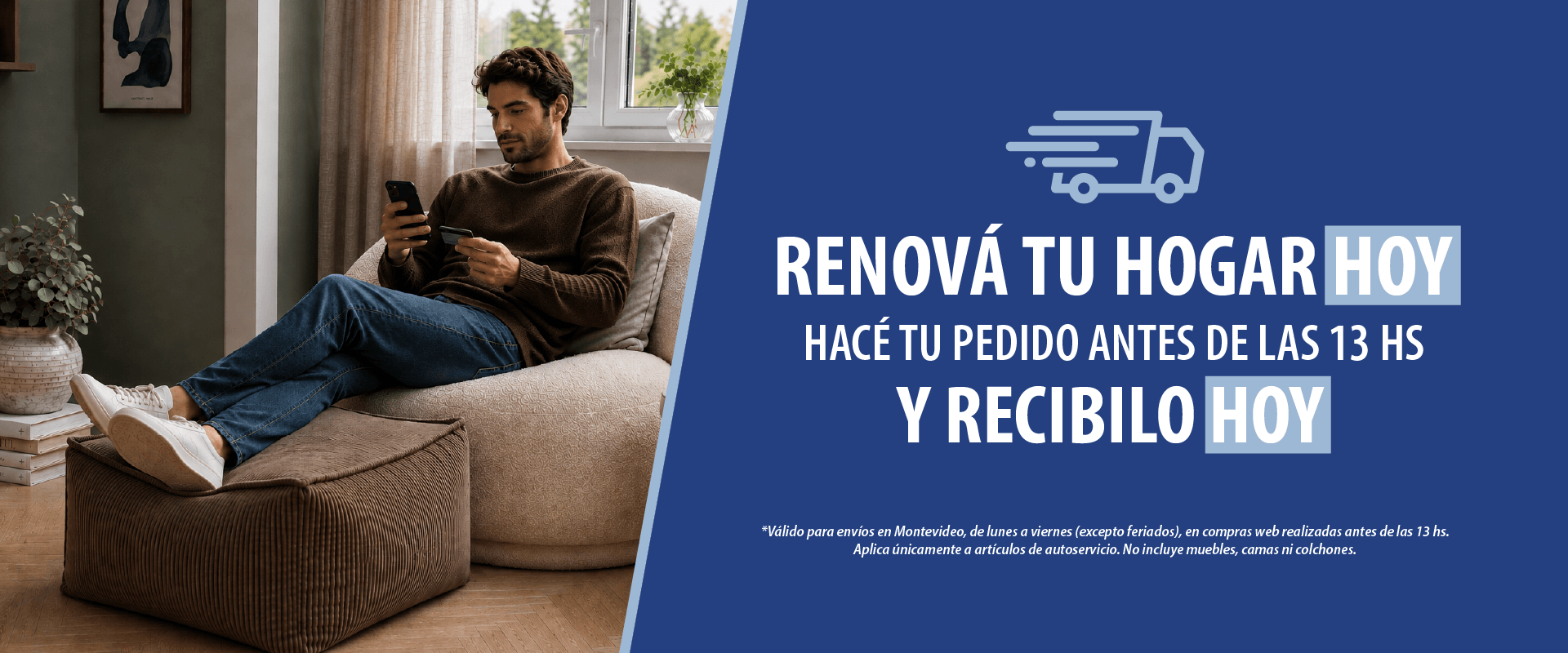 De lunes a viernes, te llega en el día!