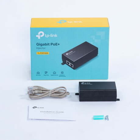 Tp-link - Adaptador Inyector. TL-POE160S. X2 Puertos RJ45 10/100/1000 Mbps. 30W. Color Negro. 001