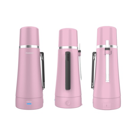Termo eléctrico Peabody E-Termo 1L 700W con mate y bombilla Rosa