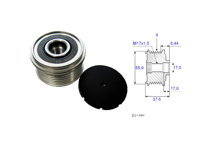 Polea Alternador Marcha Libre Mitsubishi Outlander/Lancer 09-25 Polea Alternador Marcha Libre Mitsubishi Outlander/Lancer 09-25