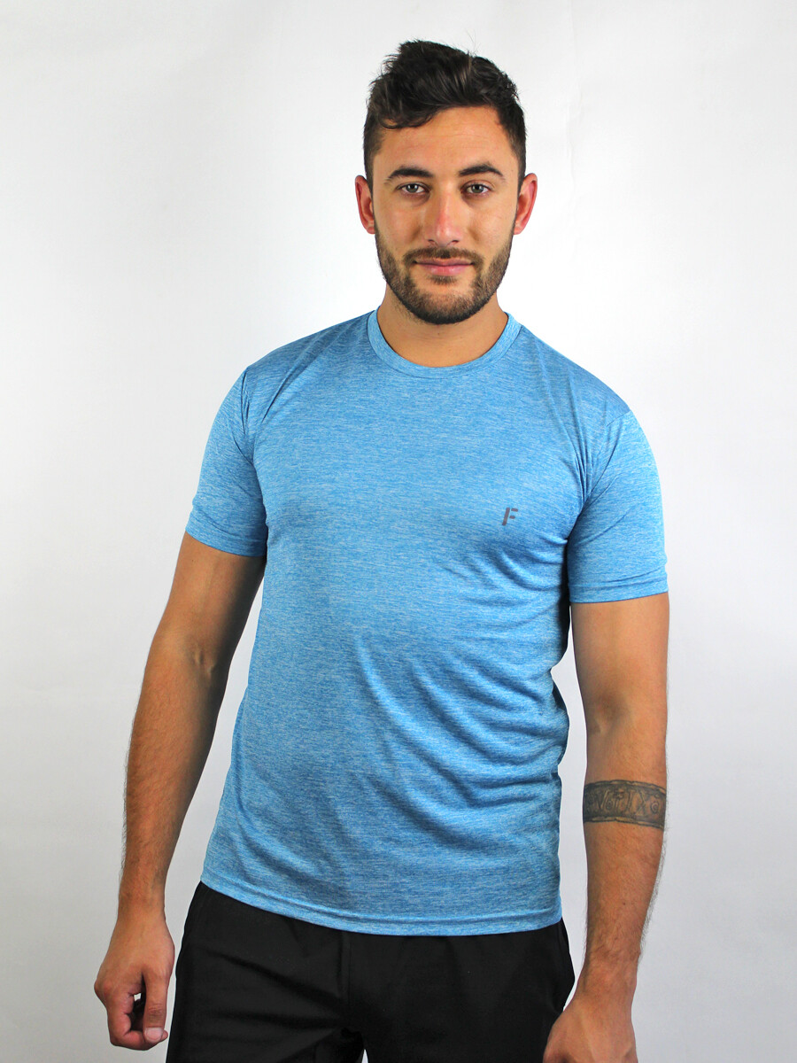 Remera Deportiva Dry Fit - Turquesa Melange 