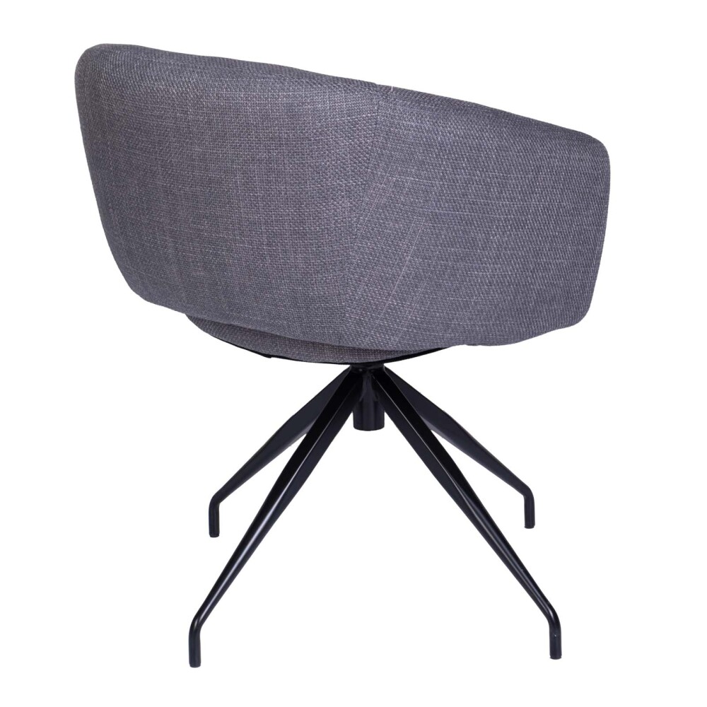 SILLA DE OFICINA TELA-Y-METAL GRIS ROUND