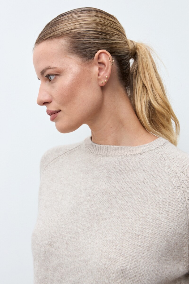 Sweater Porto cashmere blend beige melange