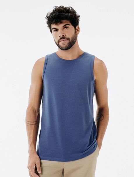 MUSCULOSA BÁSICA WORLD AZUL