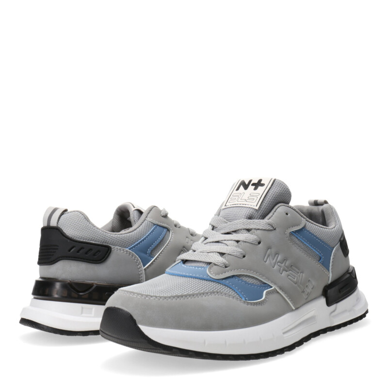 Championes de Hombre N+ ASHLAND acordonado Gris