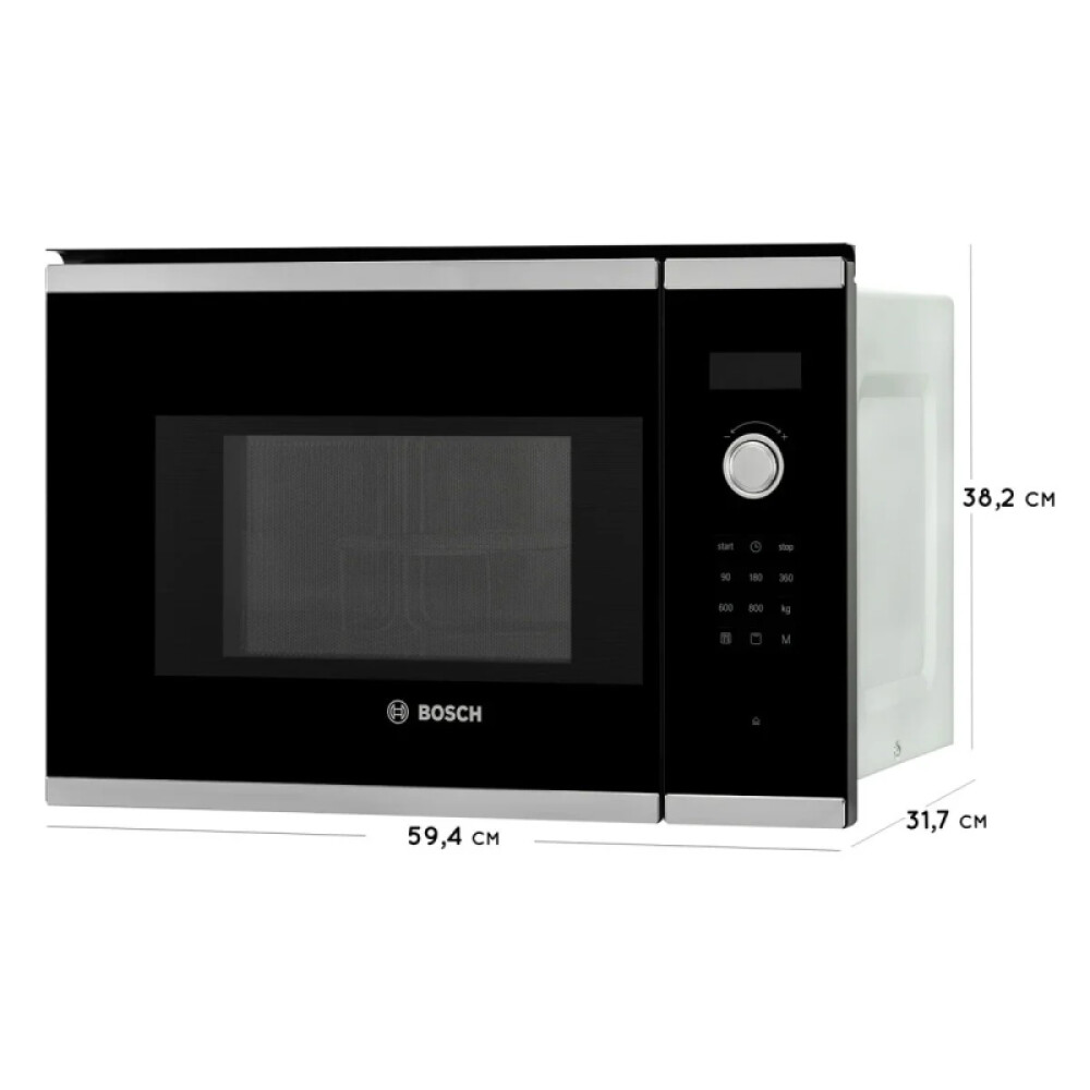 Microondas de empotrar Bosch BEL523MS0 20 lts acero inoxidable