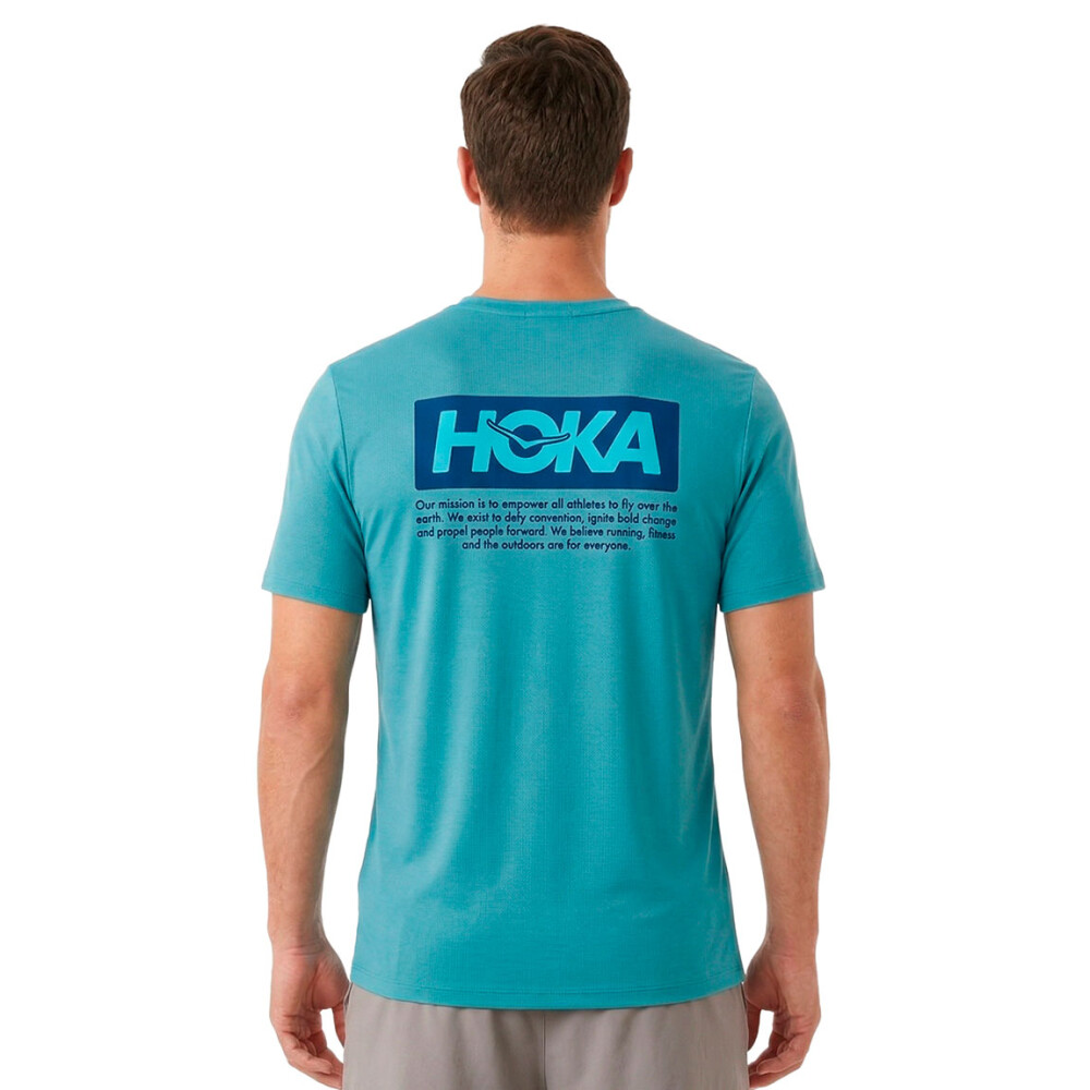 Hoka Remera manga corta Manifesto Gpx Tee Hombre - Celeste Celeste-Celeste