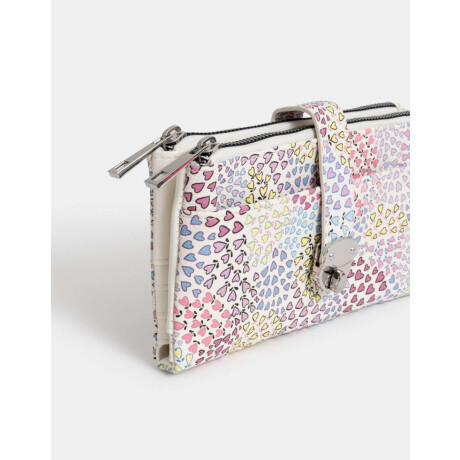 Billetera Fichero Con Broche Metálico Combinacion Multicolor