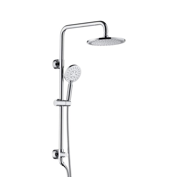 Set de ducha monocomando con accesorios de fijación, cromado. Set de ducha monocomando con accesorios de fijación, cromado.