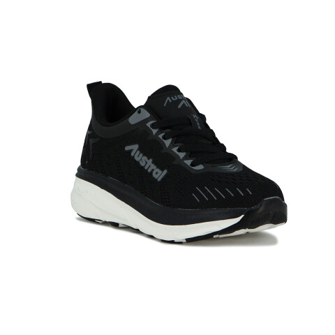 Austral Champion Kid D Teen Running - Negro/Blanco Negro-Blanco