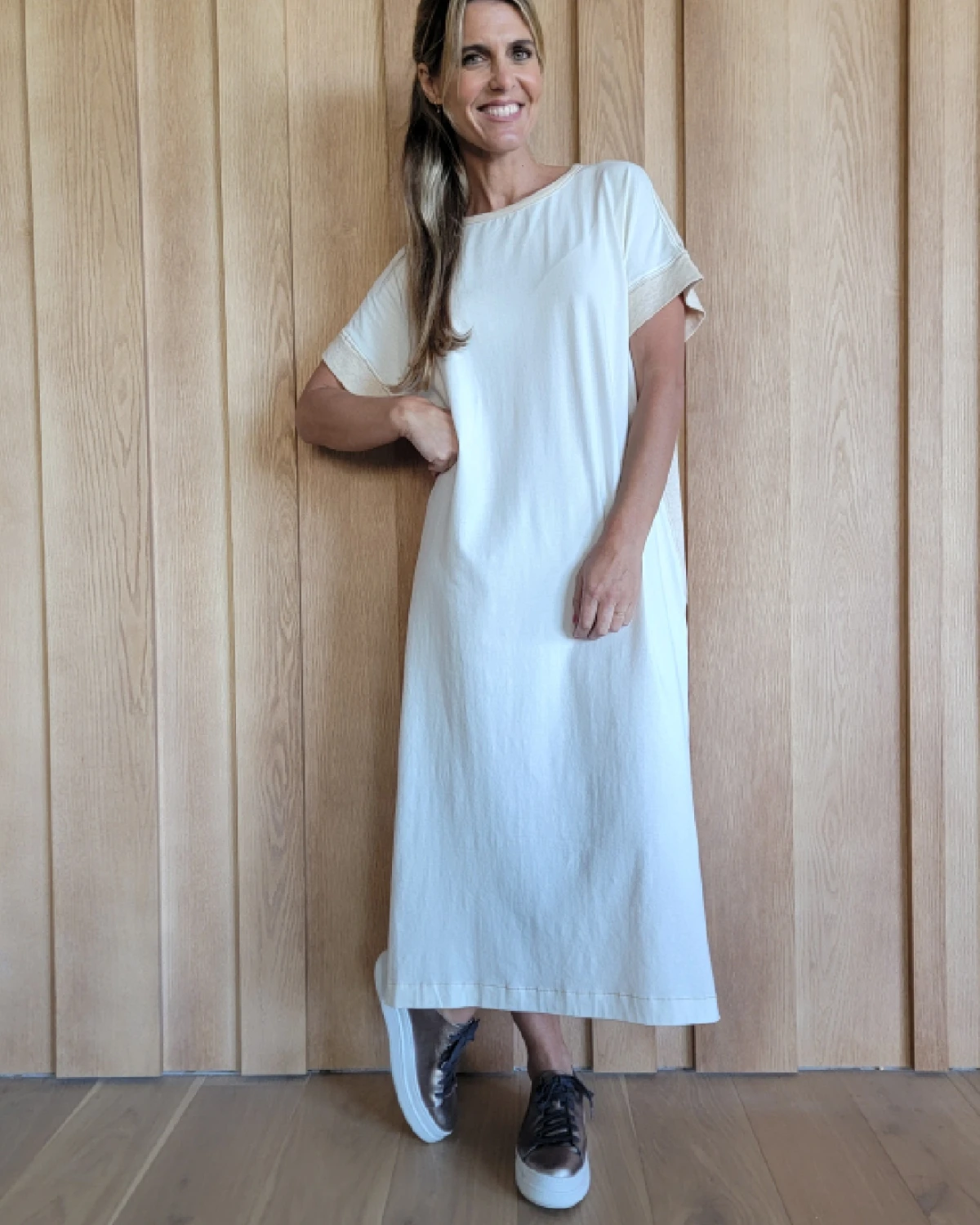 Vestido Agapanto crudo talle unico