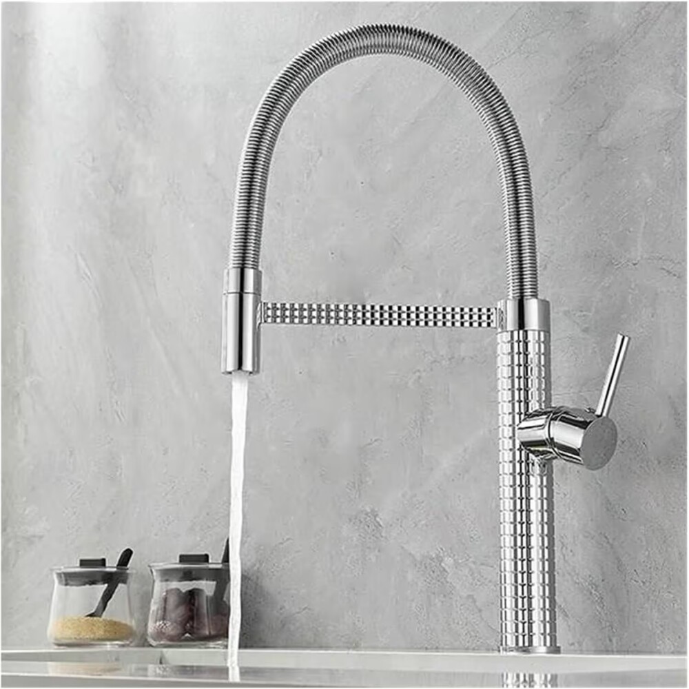 Grifería de cocina Monocomando de mesada Chef Pico móvil Cromo Grifería De Cocina Monocomando De Mesada Chef Pico Móvil Cromo