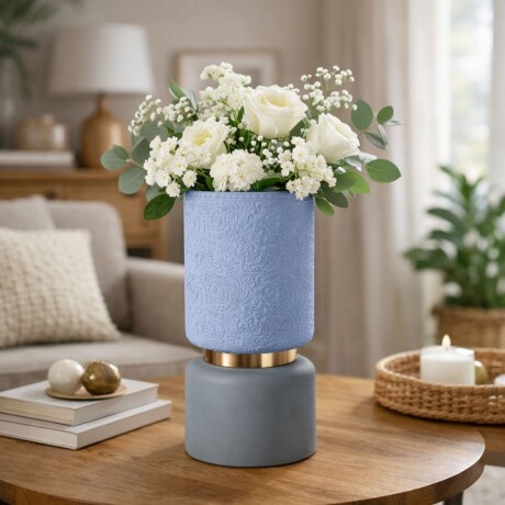 FLORERO PASTEL Azul - UNICO