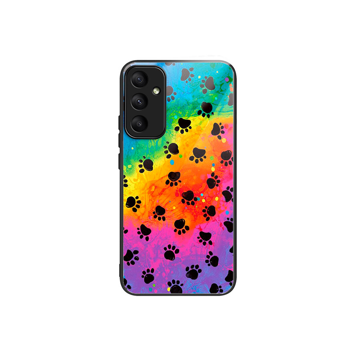 Protector para Samsung Galaxy A55 multicolor diseño huellas 