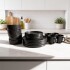 Juego De Vajilla Set Completo de 16 Piezas Lujan Ceramica Moderno IMBACK Color Negro Juego De Vajilla Set Completo de 16 Piezas Lujan Ceramica Moderno IMBACK Color Negro