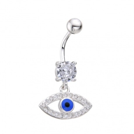 Piercing de plata 925 con circonias, OJO TURCO. Piercing de plata 925 con circonias, OJO TURCO.
