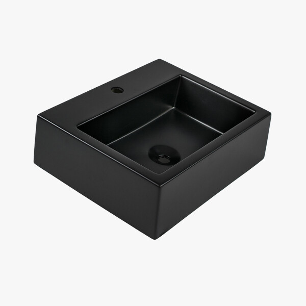 LAVABO QUADRA NEGRO MATE Lavabo Quadra Negro Mate
