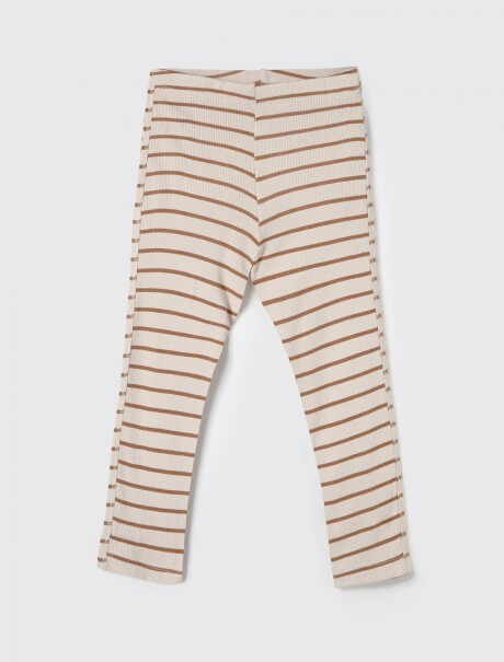 CALZA CON ESTAMPADO CREMA