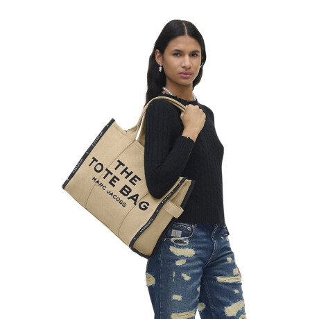 Marc Jacobs- Bolso tejido en jacquard , The Large Tote Beige