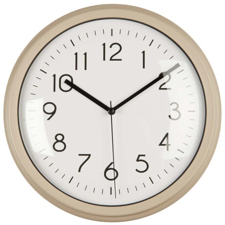 RELOJ PARED PLASTICO NATURAL-BEIGE 9707