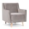 Butaca Sillon Poltrona Durham Tejido Patas Madera GRIS