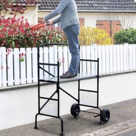 ANDAMIO PLEGABLE REFORZADO DE ACERO 150KG.107X150X137 KSR N/a