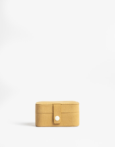 Porta Cosméticos Organizadores Organizador De Bijou Con Solapa - Amarillo Mostaza