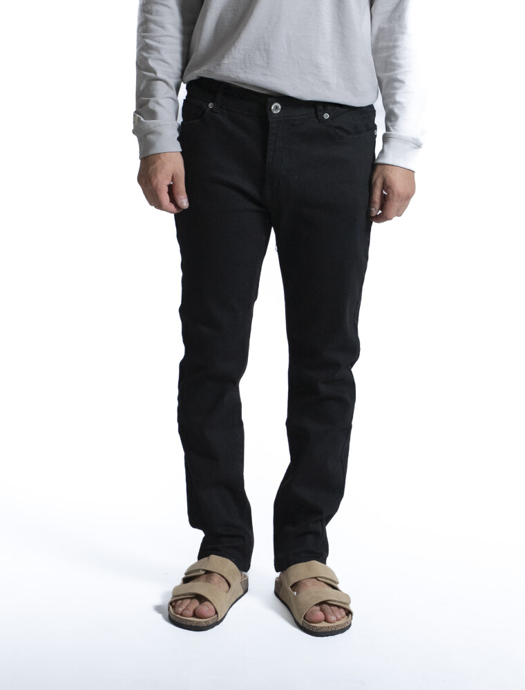 Jean Regular Fit Largo 30 Negro