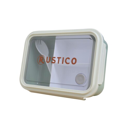 Tupper hermético -Rustico Color Pastel - Práctico para comidas Verde