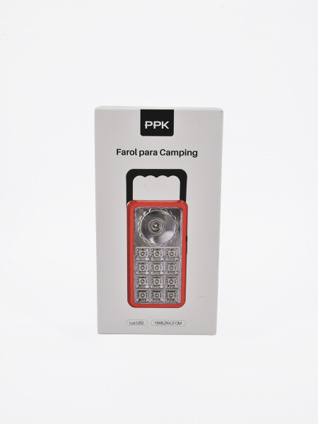 FAROL PARA CAMPING ROJO