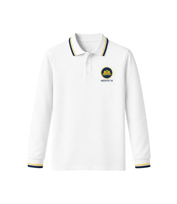 Remera Polo manga larga Monte VI Blanco