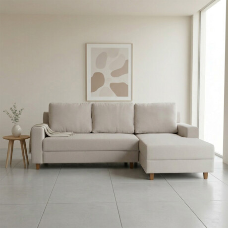 Rinconera Lucci - Tela Microfibra - Chaise derecho Berlin 02 (Beige)