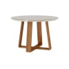 Mesa de Comedor Redonda 1.2 Blanco/Natural - Wood Mesa de Comedor Redonda 1.2 Blanco/Natural - Wood