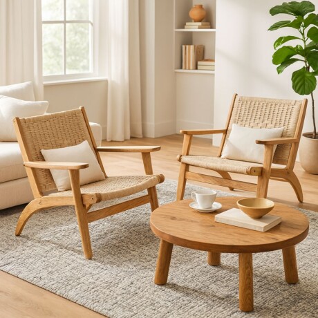 Promo 2 Butacas nórdicas estilo Hans Wegner Promo 2 Butacas nórdicas estilo Hans Wegner