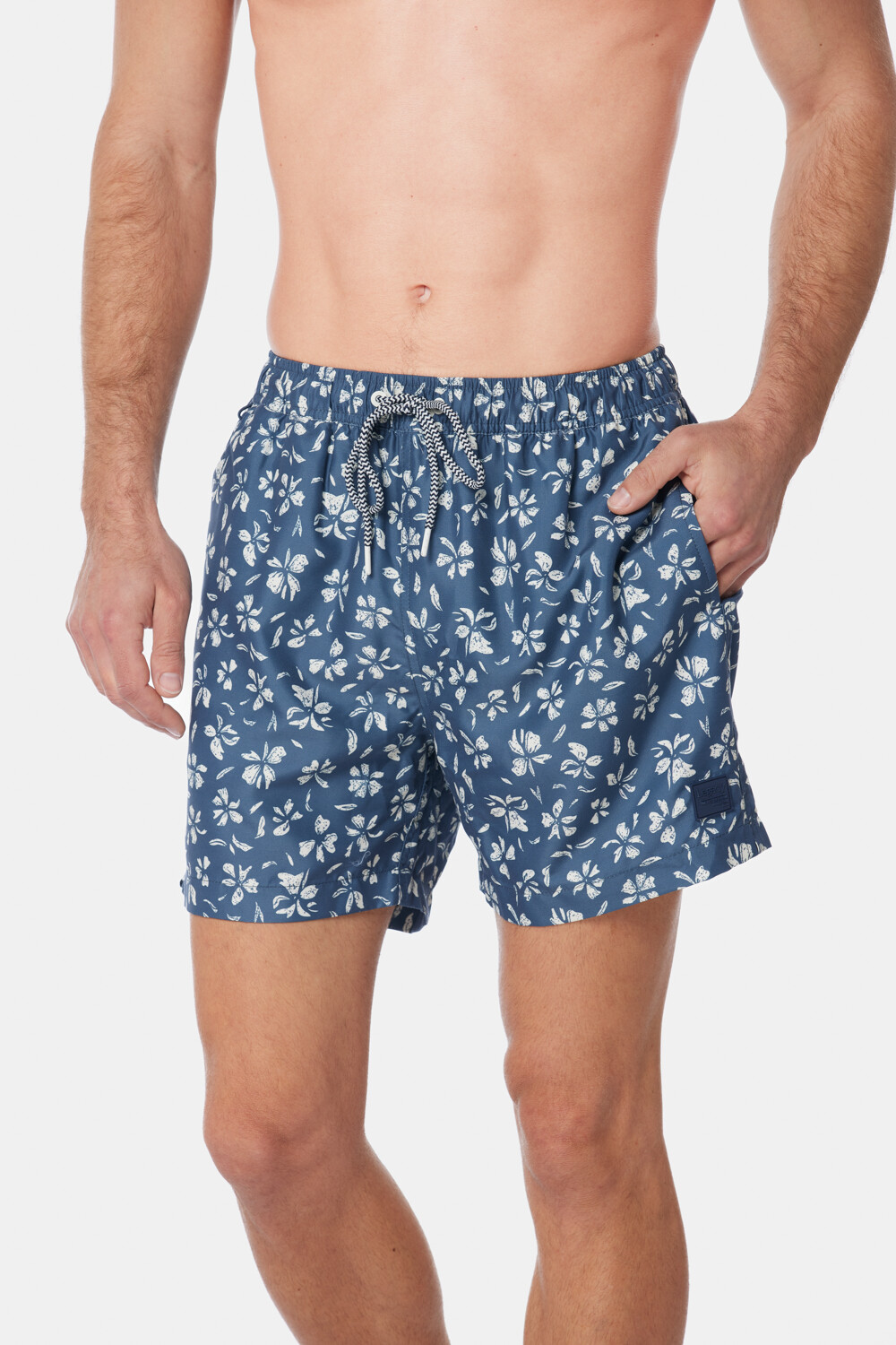 SHORT DE BAÑO ESTAMPADO Azul